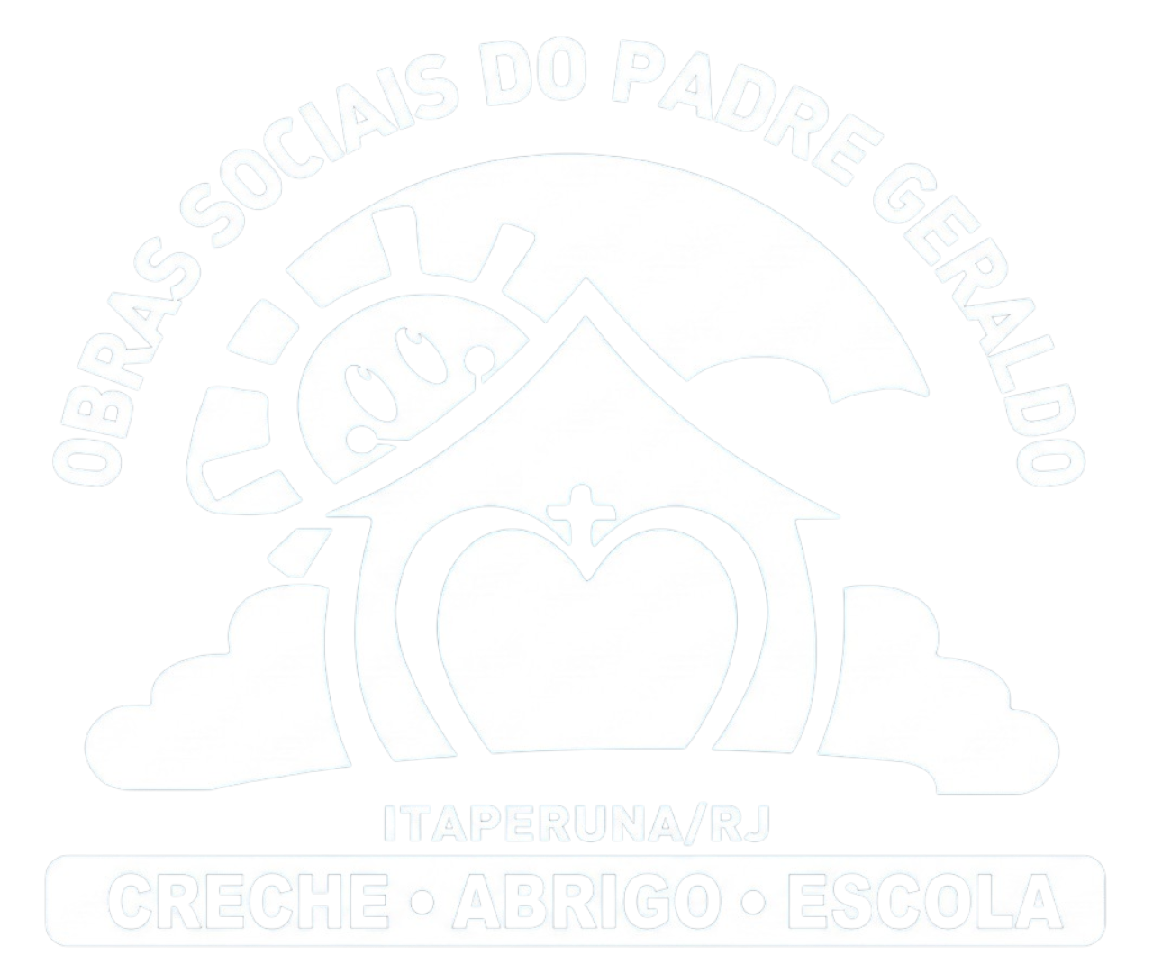 Logo negativa das Obras Sociais do Padre Geraldo